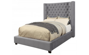 Kerch Wingback Bed in Gray Kerch Wingback Bed in Gray