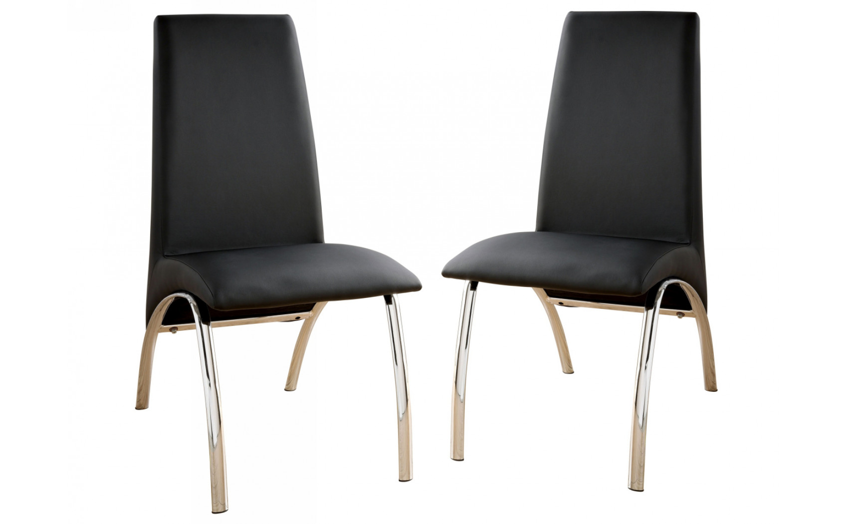 Bectel Padded Side Chairs in Black (Set of 2)