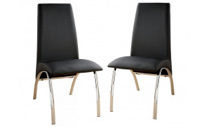 Bectel Padded Side Chairs in Black (Set of 2) Bectel Padded Side Chairs in Black (Set of 2)