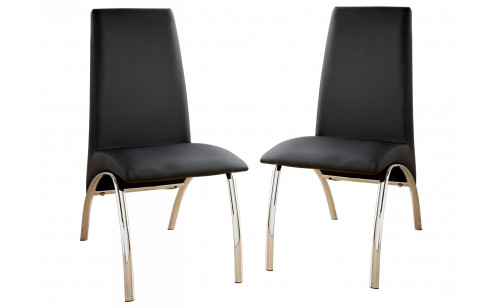 Bectel Padded Side Chairs in Black (Set of 2)