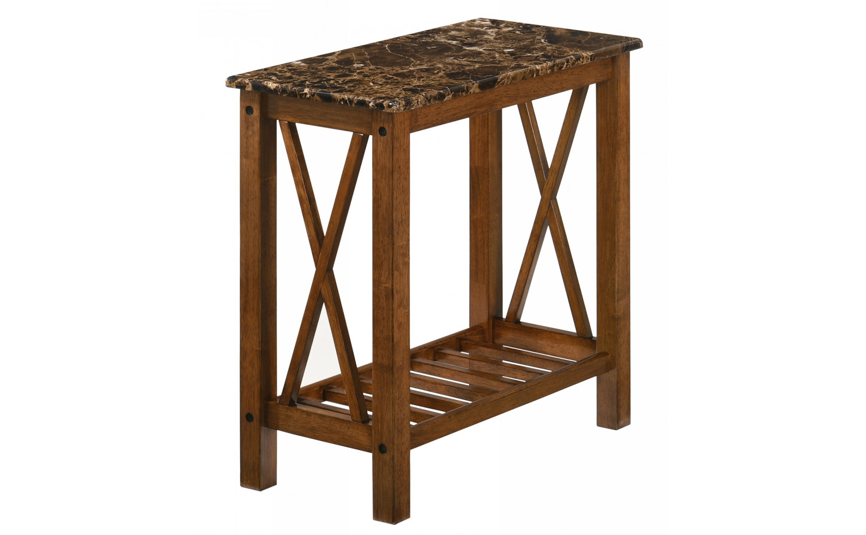 Quint 1-Shelf Side Table in Brown