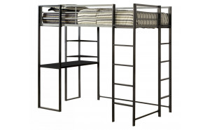 Rimil Metal Loft Bed Grey Rimil Metal Loft Bed Grey