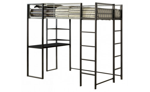 Rimil Metal Loft Bed Grey Rimil Metal Loft Bed Grey