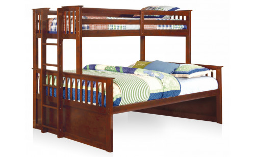 Andris Twin over Full Bunk Bed Walnut Andris Twin over Full Bunk Bed Walnut