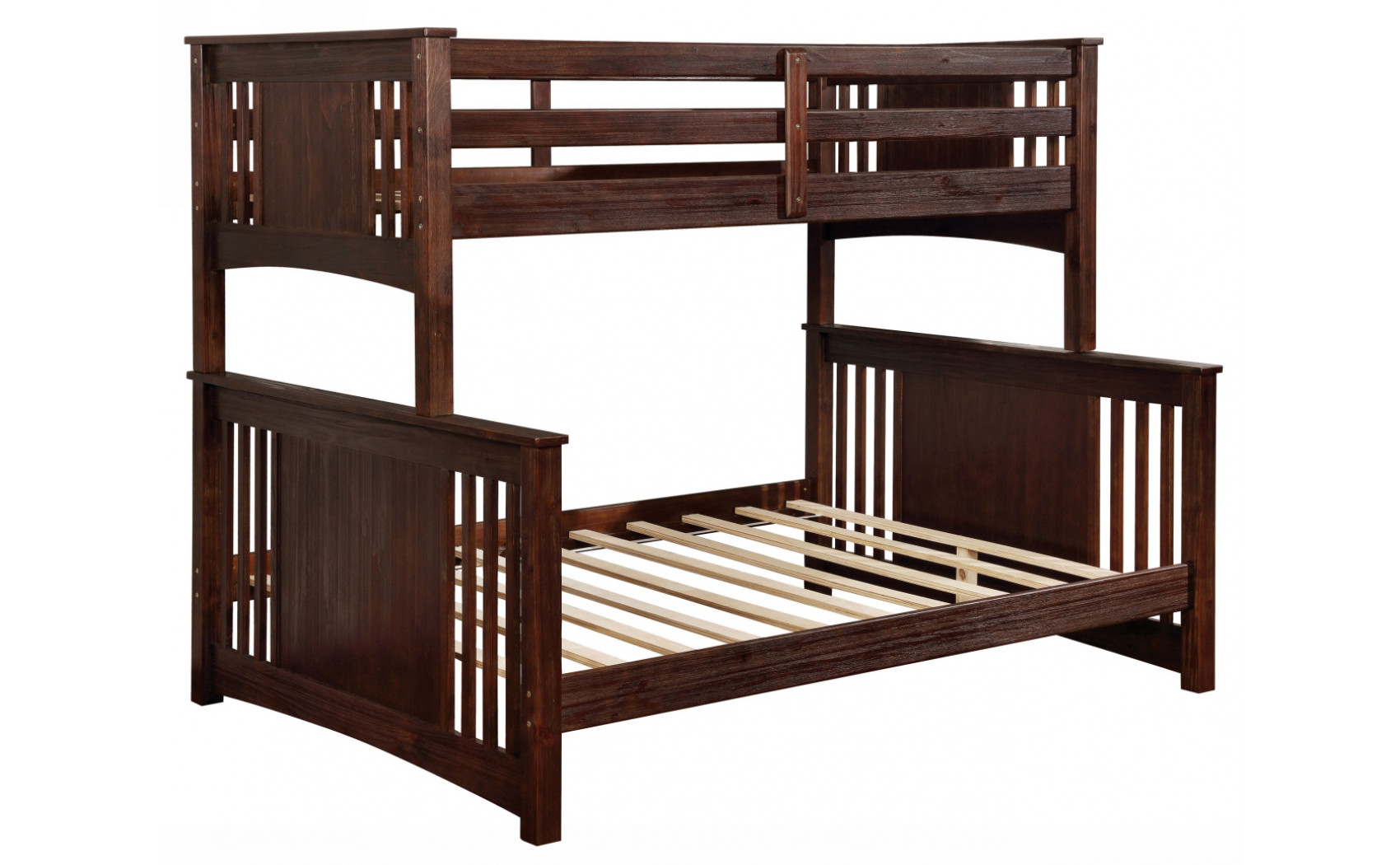 Beyer Twin over Full Bunk Bed Walnut