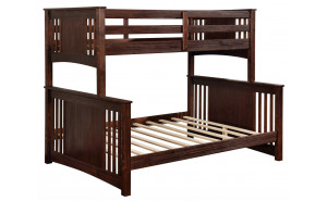 Beyer Twin over Full Bunk Bed Walnut Beyer Twin over Full Bunk Bed Walnut