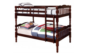 Hilmin Cottage Solid Wood Bunk Bed Walnut Hilmin Cottage Solid Wood Bunk Bed Walnut