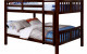 Khanjari Solid Wood Twin over Twin Bunk Bed Walnut