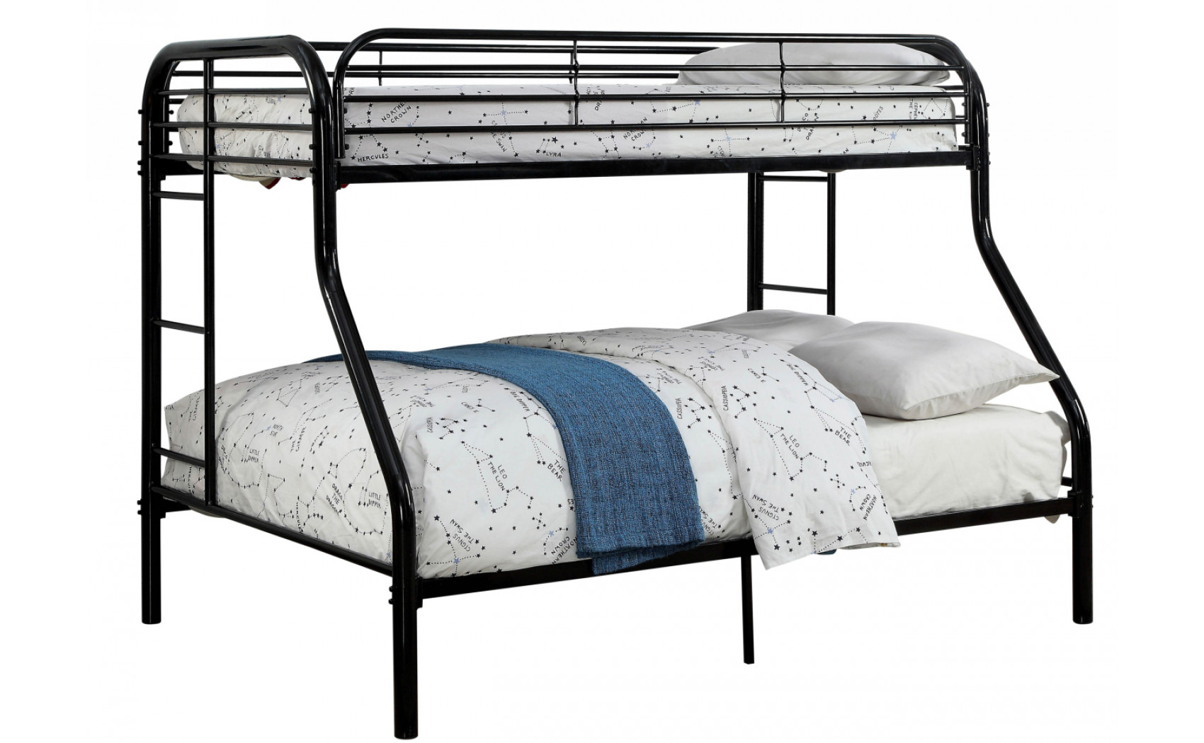 Teledona Twin over Full Bunk Bed Black