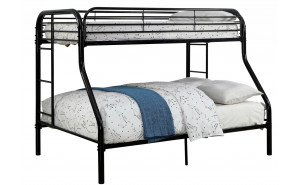 Teledona Twin over Full Bunk Bed Black Teledona Twin over Full Bunk Bed Black