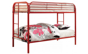 Teledona Twin over Twin Bunk Bed Red Teledona Twin over Twin Bunk Bed Red