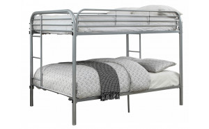 Teledona Full over Full Bunk Bed Silver