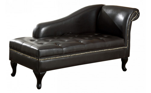 Cami Storage Bench Chaise Black