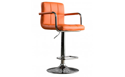 Witmer Adjustable Bar Stool Orange Witmer Adjustable Bar Stool Orange