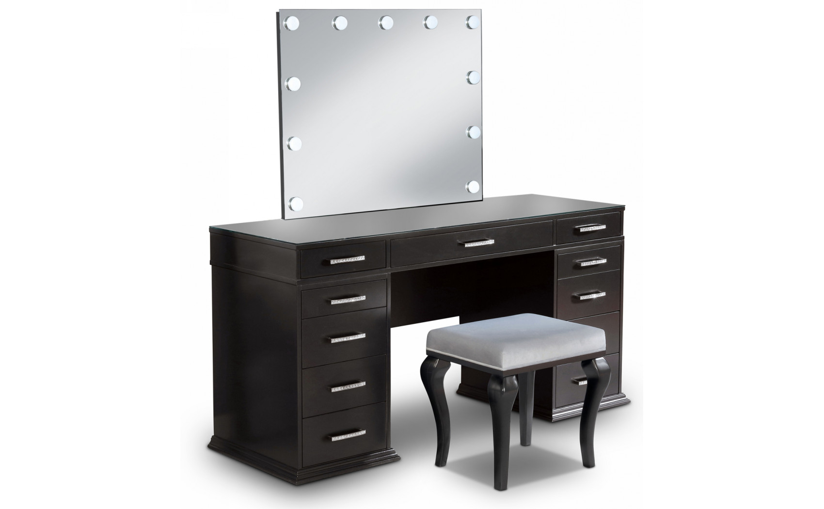 Midlothian 3-Piece Vanity Set in Dark Gray