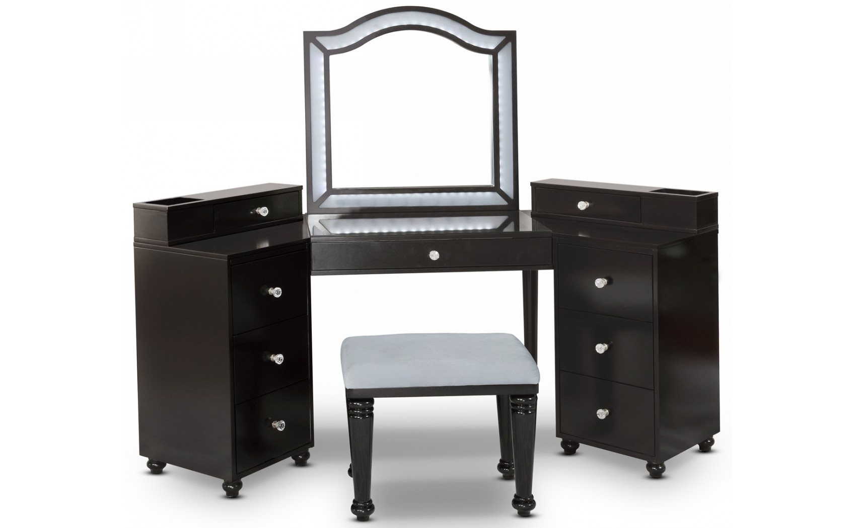 Urman 3-Piece Vanity Set in Obsidian Gray