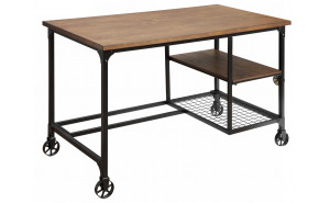 Khalo Industrial Desk with Casters Khalo Industrial Desk with Casters