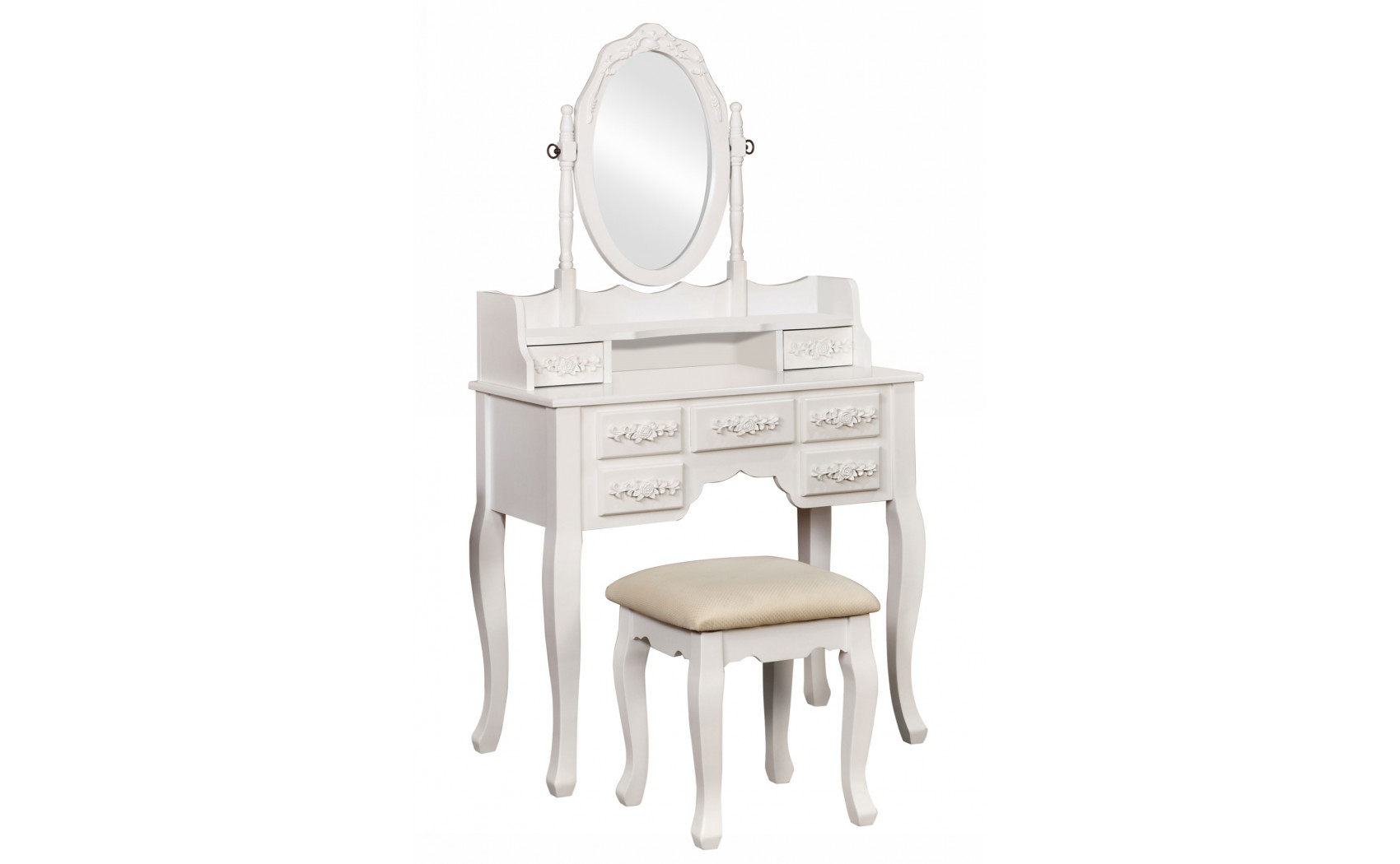 Cambriah Vanity Set in White