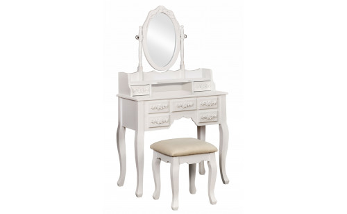 Cambriah Vanity Set in White