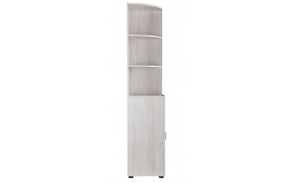 Ingol 3-Shelf Corner Bookcase in White Oak