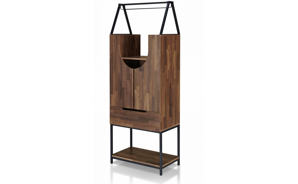 Robble Multi-Storage Wine Cabinet in Light Hickory