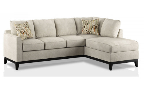 Bloutop Sectional Ivory Furniture of America Bloutop Sectional Ivory Furniture of America