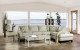Bloutop Sectional Ivory Furniture of America
