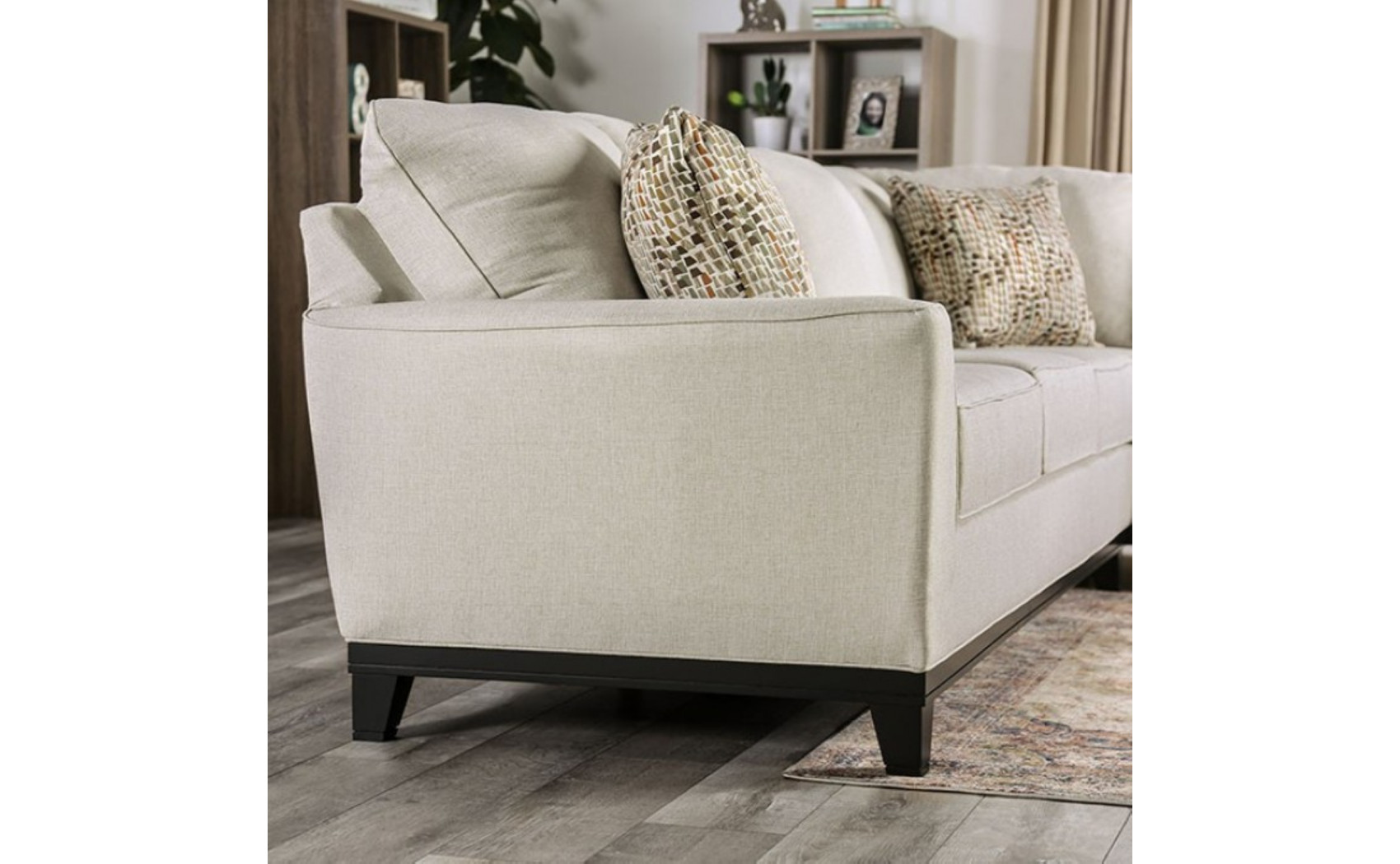 Bloutop Sectional Ivory Furniture of America