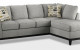 Bloutop Sectional Gray Furniture of America