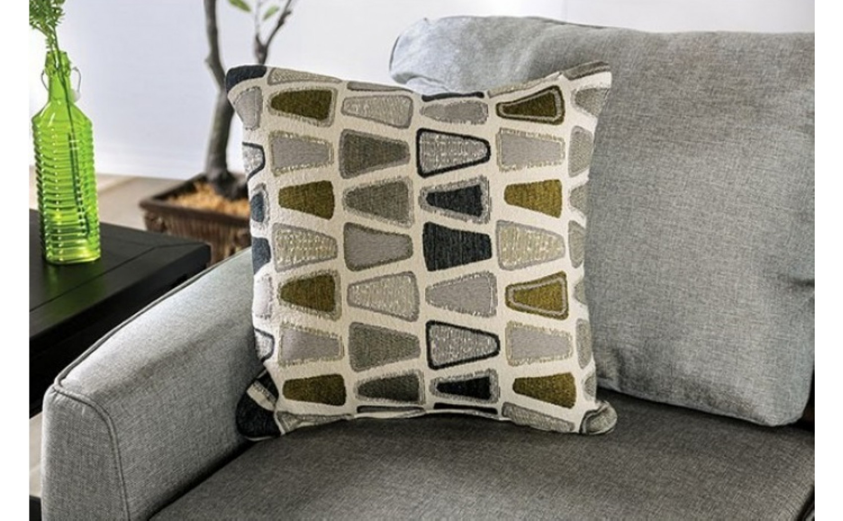 Bloutop Sectional Gray Furniture of America