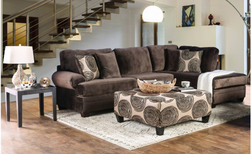 Tandem Sectional Brown Furniture of America Tandem Sectional Brown Furniture of America