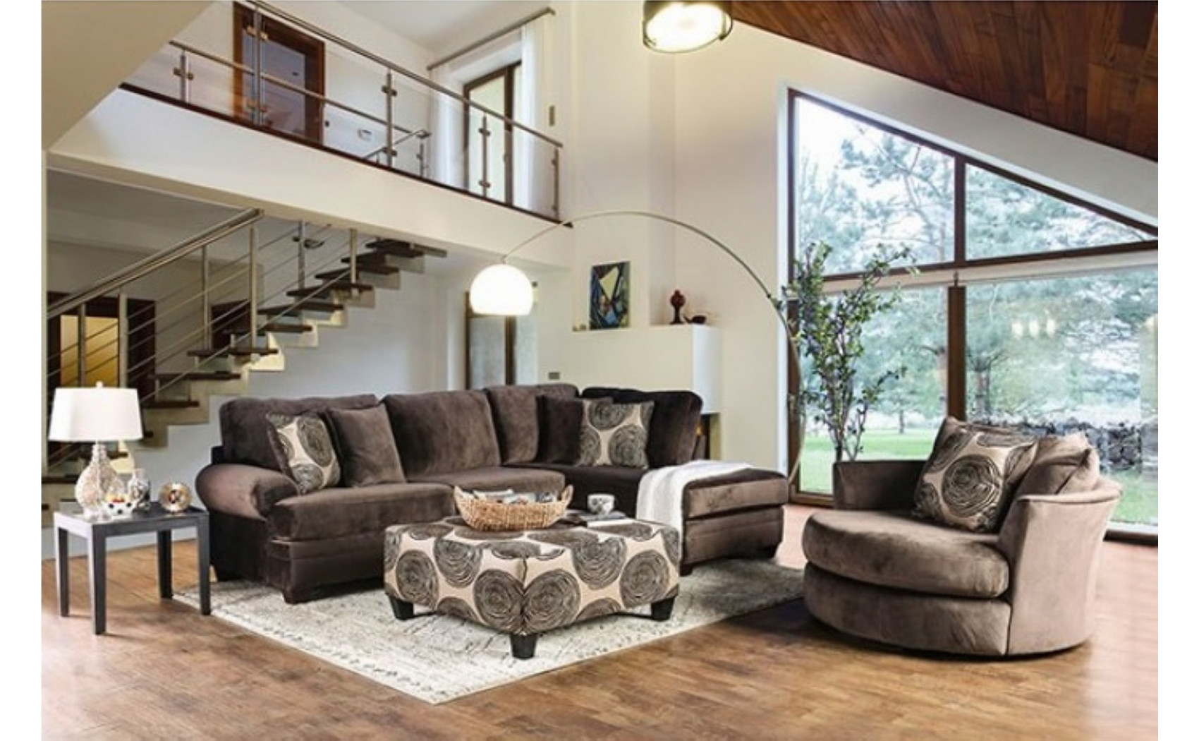 Tandem Sectional Brown Furniture of America