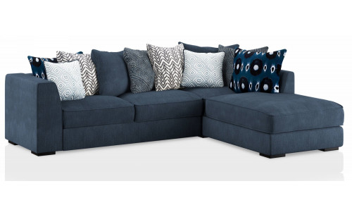 Molnar Sectional Blue Furniture of America Molnar Sectional Blue Furniture of America