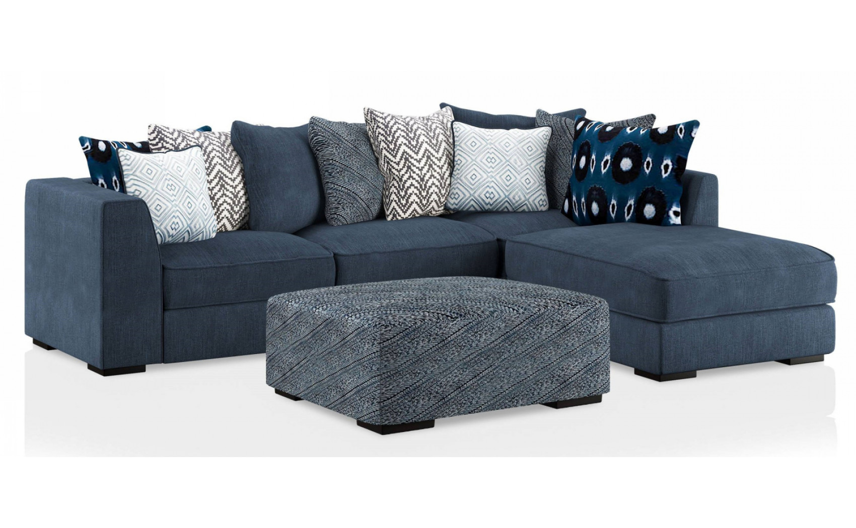 Molnar Sectional Blue Furniture of America