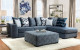 Molnar Sectional Blue Furniture of America