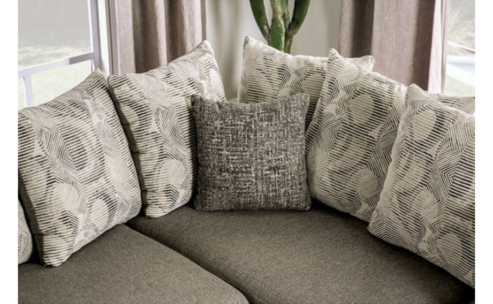 Mountain Sectional Grey Furniture of America