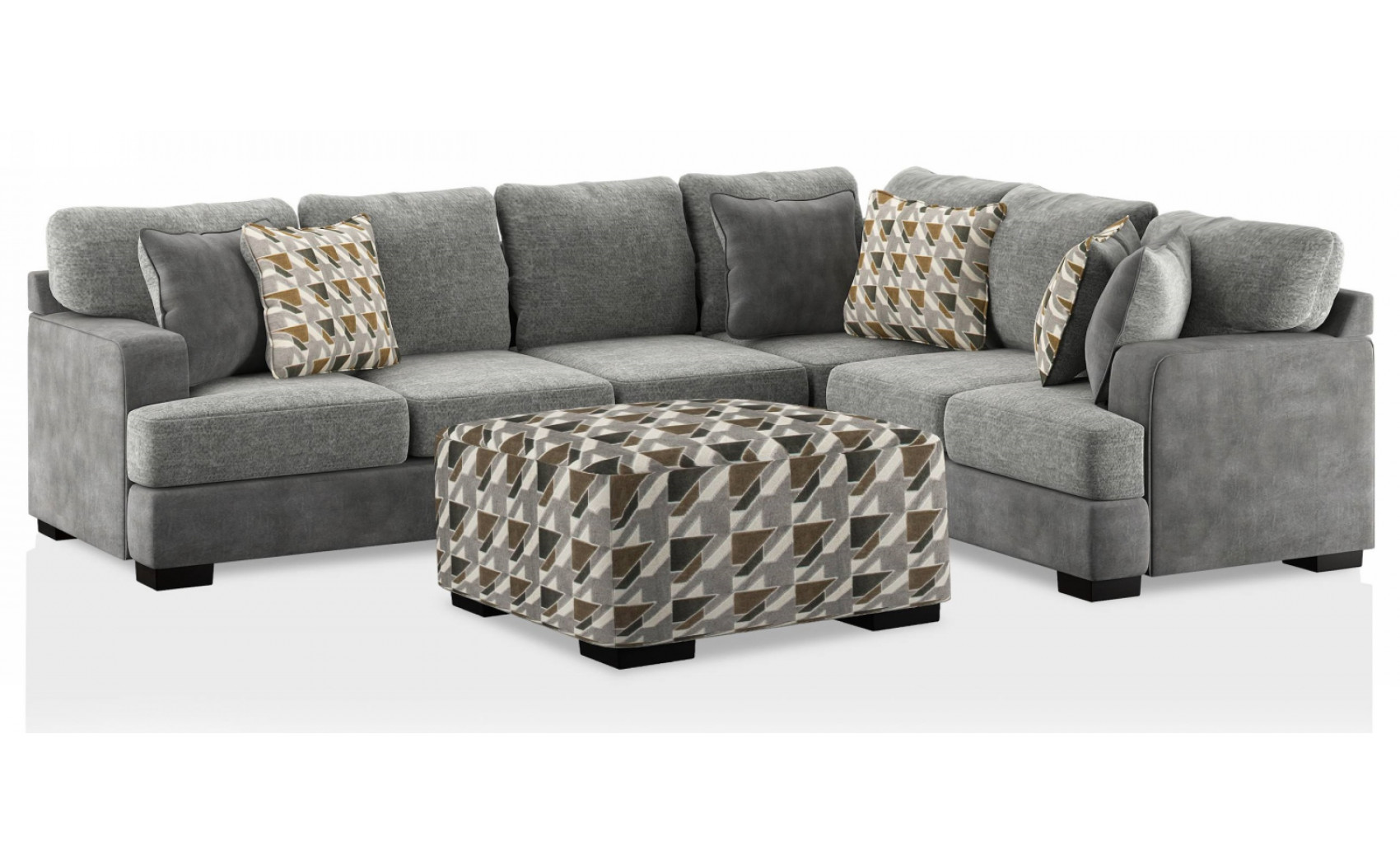 Saddlebrook Sectional Grey Furniture of America