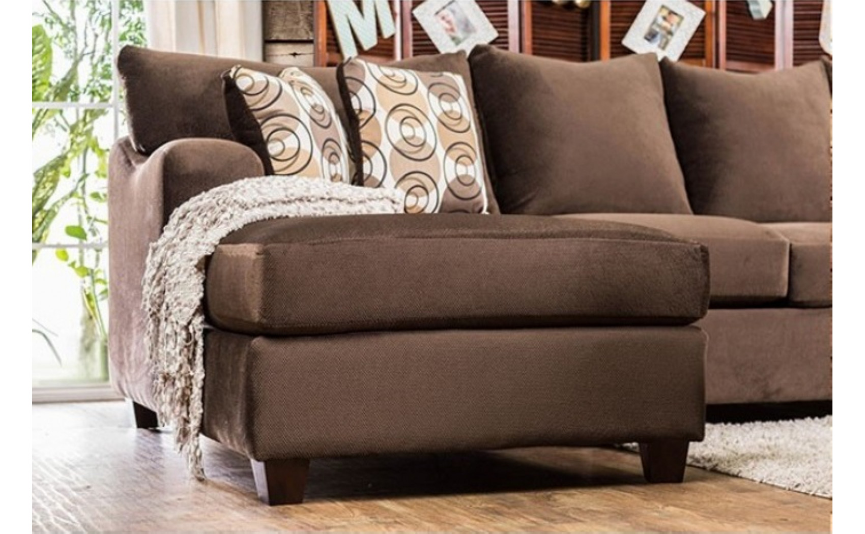 Gavino Sectional Grey Black Furniture of America