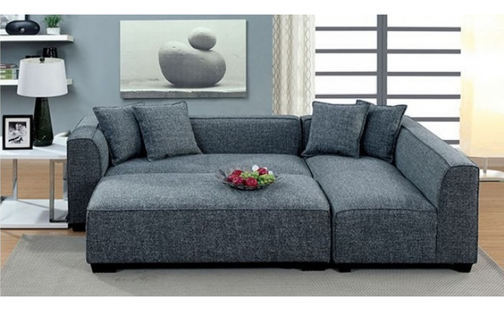 Sorvino Sectional Grey Furniture of America