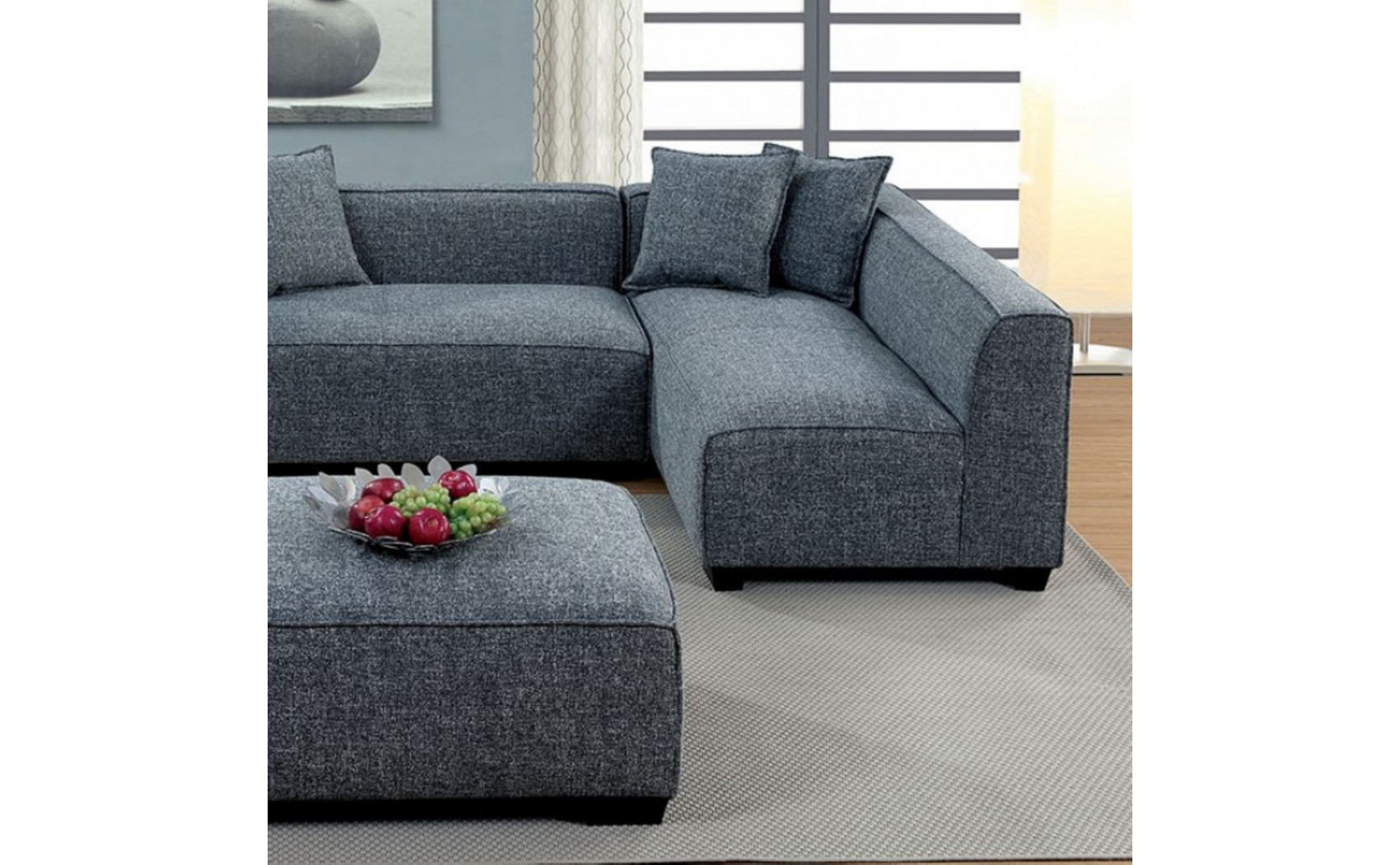 Sorvino Sectional Grey Furniture of America