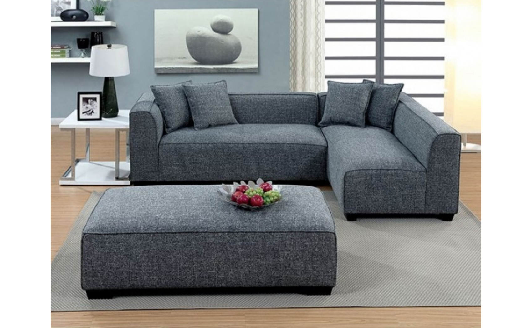 Sorvino Sectional Grey Furniture of America