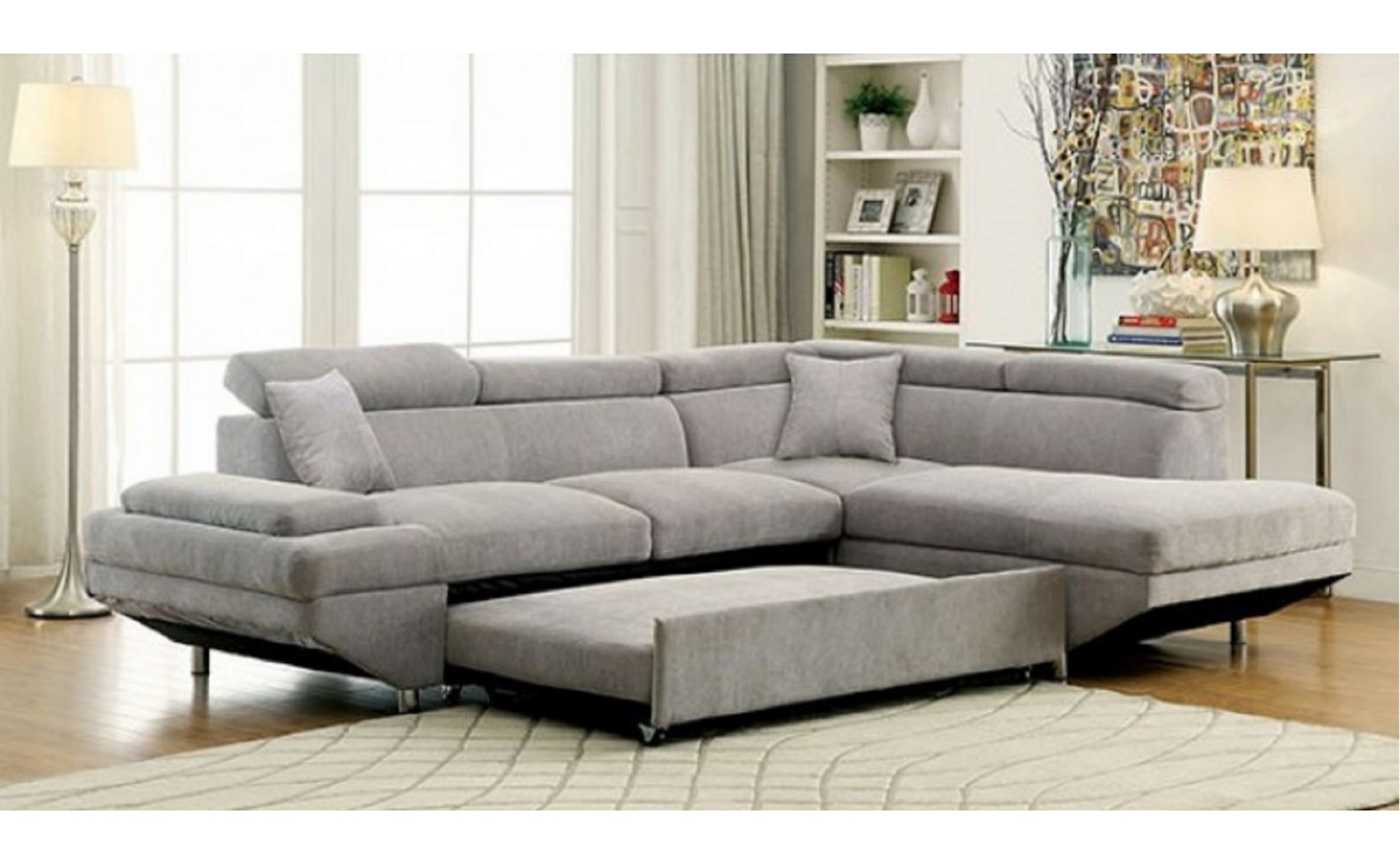 Ashely Sectional Gray Furniture of America
