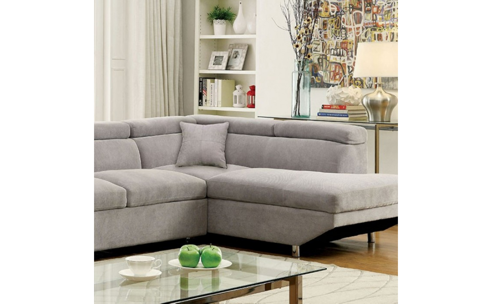 Ashely Sectional Gray Furniture of America
