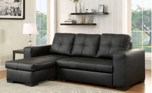 Dento Sleeper Storage Sectional Black Furniture of America Dento Sleeper Storage Sectional Black Furniture of America