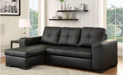 Dento Sleeper Storage Sectional Black Furniture of America Dento Sleeper Storage Sectional Black Furniture of America