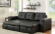 Dento Sleeper Storage Sectional Black Furniture of America