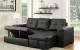 Dento Sleeper Storage Sectional Black Furniture of America