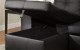 Dento Sleeper Storage Sectional Black Furniture of America