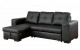 Dento Sleeper Storage Sectional Black Furniture of America