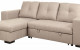 Dento Sleeper Storage Sectional Ivory Furniture of America